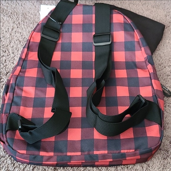 Kendal and Kylie black lumber jack plaid backpack - Picture 4 of 5